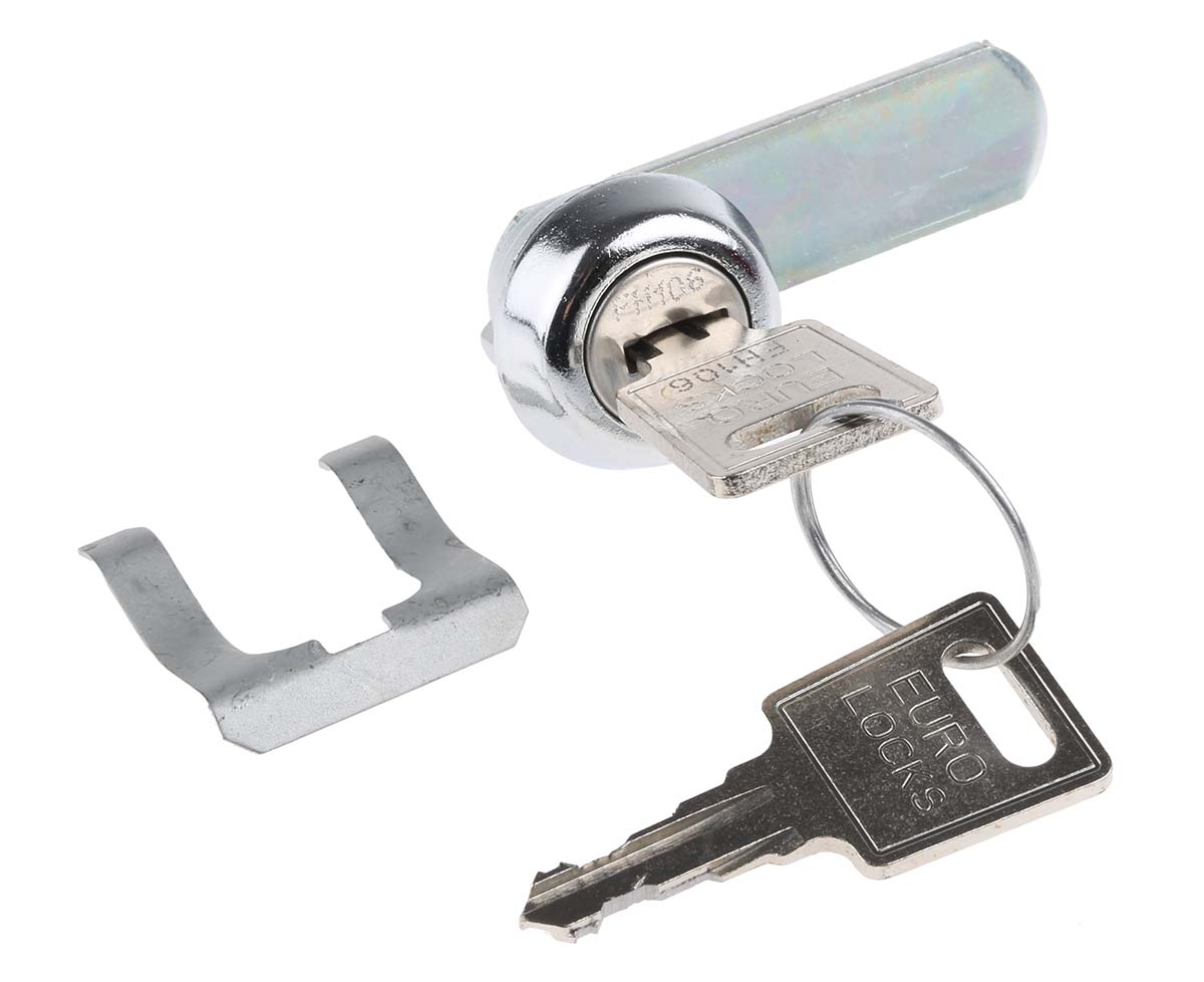Euro-Locks a Lowe & Fletcher group Company Camlock, 9.5 mm Panel-to-Tongue 20.3 x 17.7 mm, Key Unlock