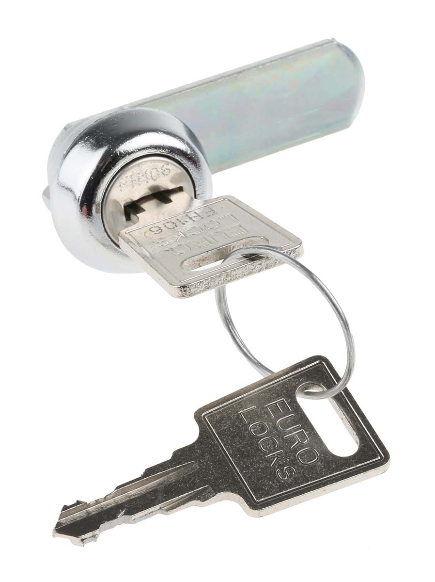 f143-03-2 Euro-Locks a Lowe & Fletcher group Company Camlock, 9.5 mm Panel-to-Tongue 20.3 x 17.7 mm, Key Unlock