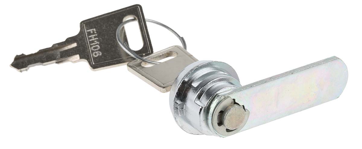 f143-03-2 Euro-Locks a Lowe & Fletcher group Company Camlock, 9.5 mm Panel-to-Tongue 20.3 x 17.7 mm, Key Unlock