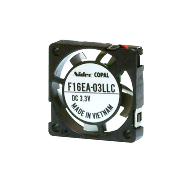 Nidec Components F16EA Series Axial Fan, 3.3V dc, 0.012 m³/min, 66 mW, 20 mA Max 16 mm 16mm 16 mm