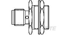 TE Connectivity 10597 Series, Jack Panel Mount Circular Coaxial Connector, Cable Termination, Straight Body