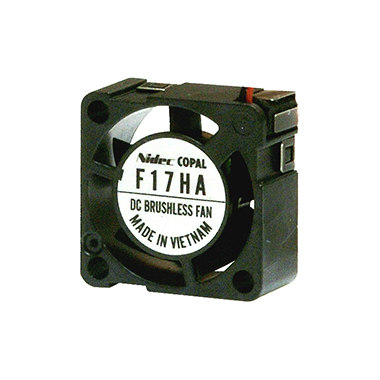 Nidec Components F17FA Series Axial Fan, 3.3V dc, 0.01 m³/min, 231 mW, 70 mA Max 17 mm 17mm 17 mm