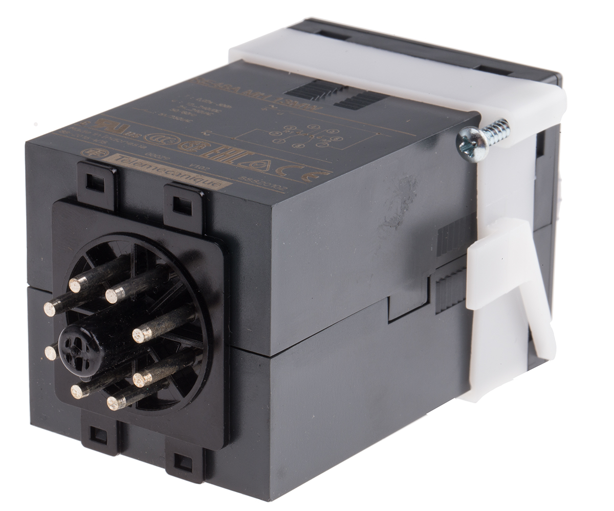re48amh13mw Schneider Electric Multi Function Time Delay Relay, Plug In, 0.02 s → 300 h, DPDT, 2 Contacts