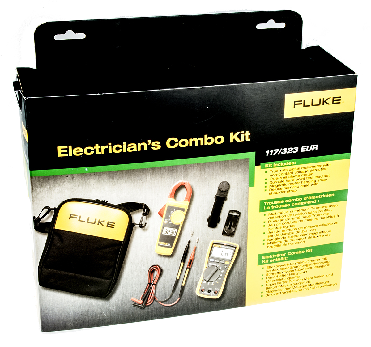 f1uke117323 Fluke 117 + 323 IMSK Multimeter Combo Multimeter Kit, UKAS