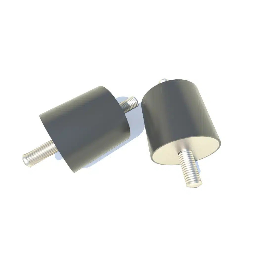 FIBET Fitbet Circular M6 Anti-Vibration Mount, Male to Male Bobbin with 43 kg Compression Load