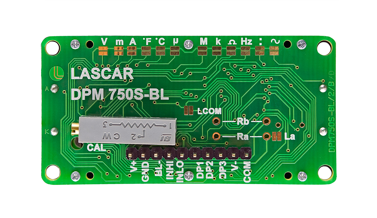 dpm-750s-bl Lascar Digital Voltmeter DC, LCD Display 3.5-Digits ±1 %
