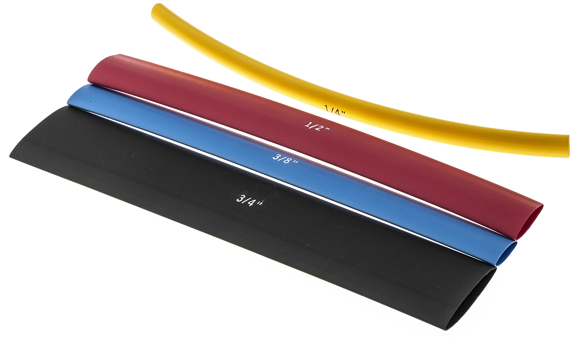 Alpha Wire Heat Shrink Tubing Kit, Black x 152mm Length 2:1 Ratio, FIT Shrink Tubing Series