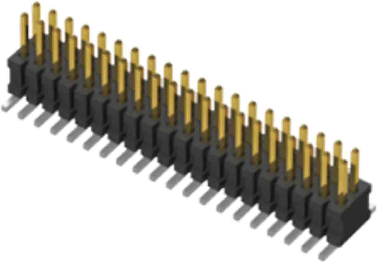 Samtec FTSH Series Right Angle Through Hole Pin Header, 60 Contact(s), 1.27 mm Pitch, 2 Row, Unshrouded
