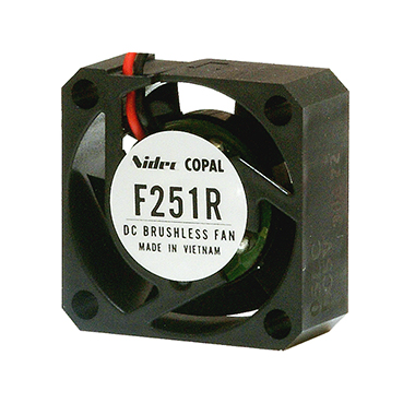 Nidec Components F251R Series Axial Fan, 12V dc, 0.04 m³/min, 480 mW, 40 mA Max 25 mm 25mm 25 mm