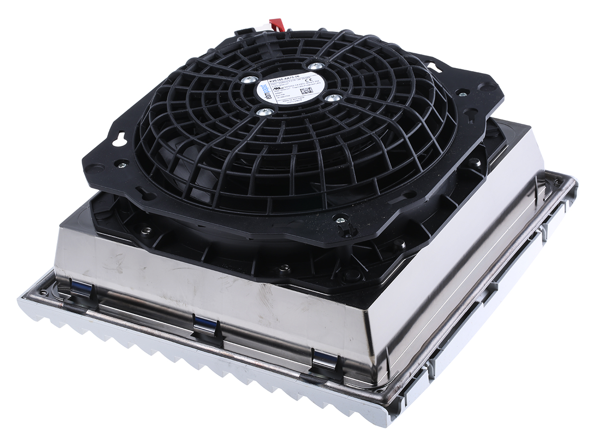 Rittal Filter Fan, 230 V ac, AC Operation, 121-165m³/h Filtered, 160m³/h Unimpeded, IP54, 255 x 255mm