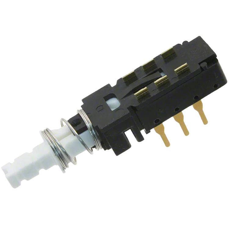 C & K F Series Pushbutton, Momentary, Solder, 2PDT, 30 V 50 V