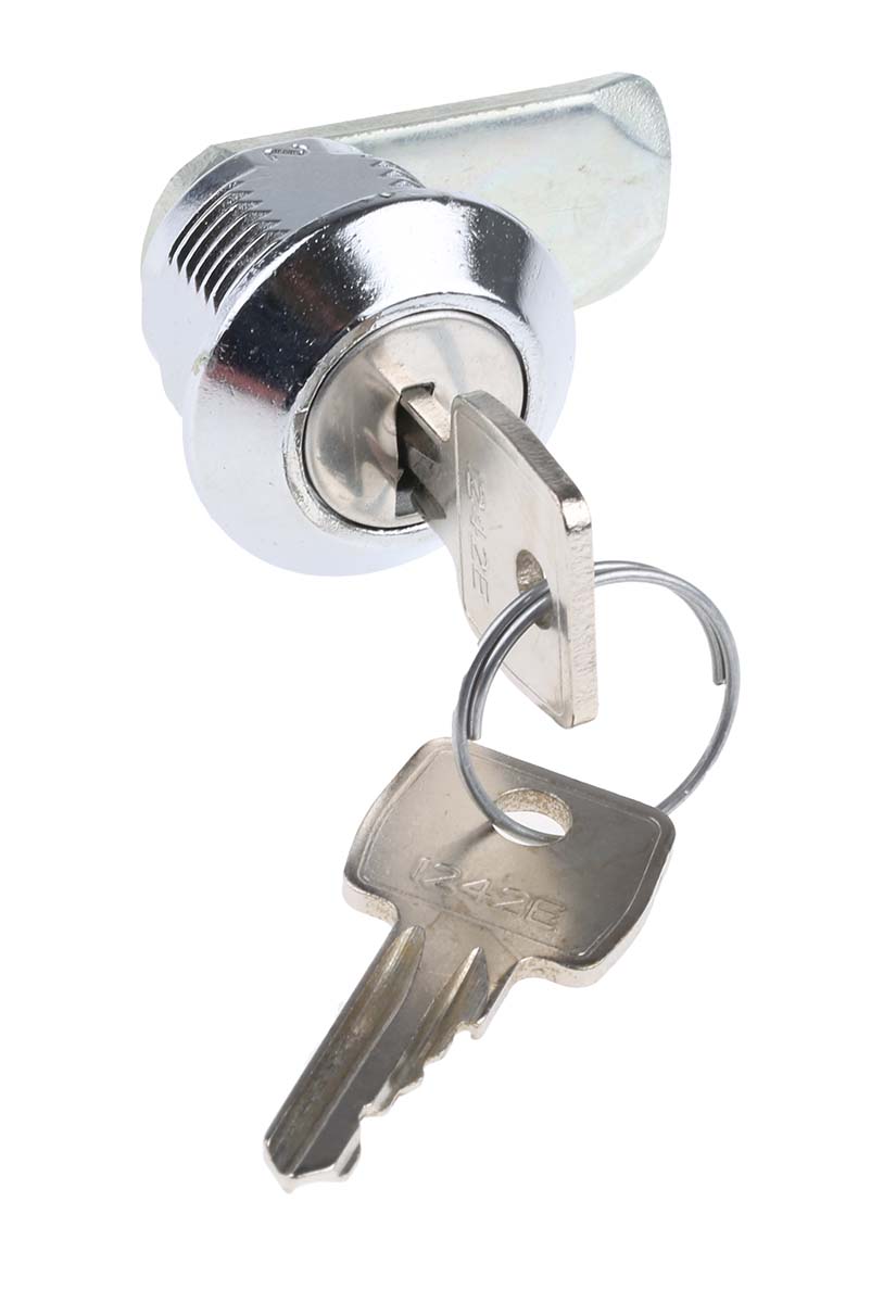 f328-03-2-1242e Euro-Locks a Lowe & Fletcher group Company Black Die Cast Zinc, Plastic Camlock, 16 mm Panel-to-Tongue 23 x 20.2 mm, Key