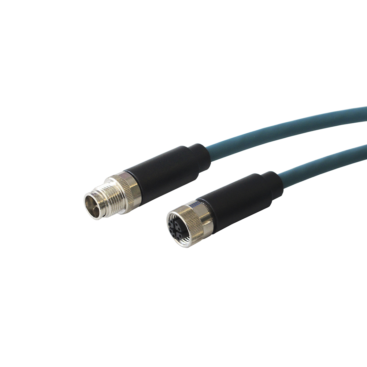 pxptpu12fim08xfb100pu Bulgin Female 8 way M12 to Male 8 way M12 Sensor Actuator Cable