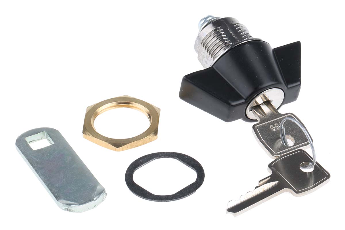 Euro-Locks a Lowe & Fletcher group Company Camlock, 16 mm Panel-to-Tongue 23 x 20.2 mm, Key Unlock