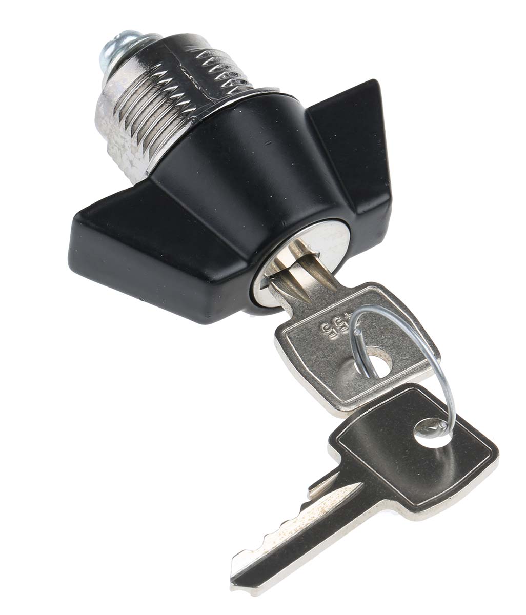 f383-01-1-455e Euro-Locks a Lowe & Fletcher group Company Camlock, 16 mm Panel-to-Tongue 23 x 20.2 mm, Key Unlock