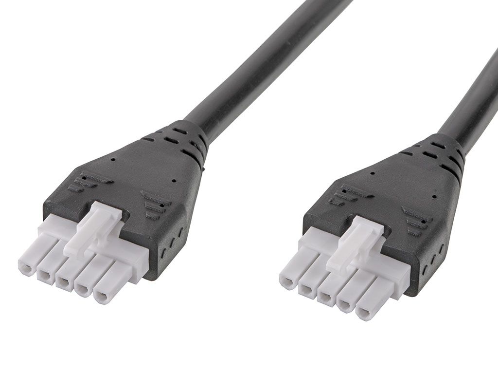 Molex 5 Way Female Mini-Fit Jr. to 5 Way Female Mini-Fit Jr. Wire to Board Cable, 2m