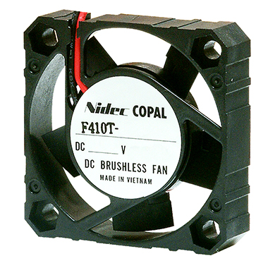 Nidec Components F410T Series Axial Fan, 5V dc, 0.15 m³/min, 400 mW, 80 mA Max 40 mm 10mm 5.6 mm