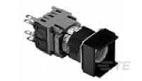 TE Connectivity Alcoswtich Series Illuminated Push Button Switch, Push-Push, Bushing, 16mm Cutout, 2 NO & 2 NC, 250V,