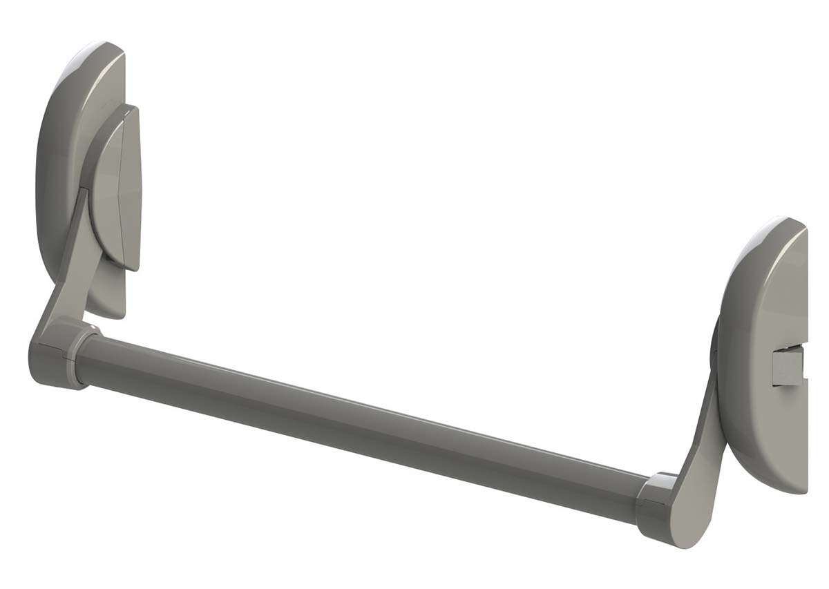 Dom Metalux Lacquer Grey Aluminium, Steel Panic Lock