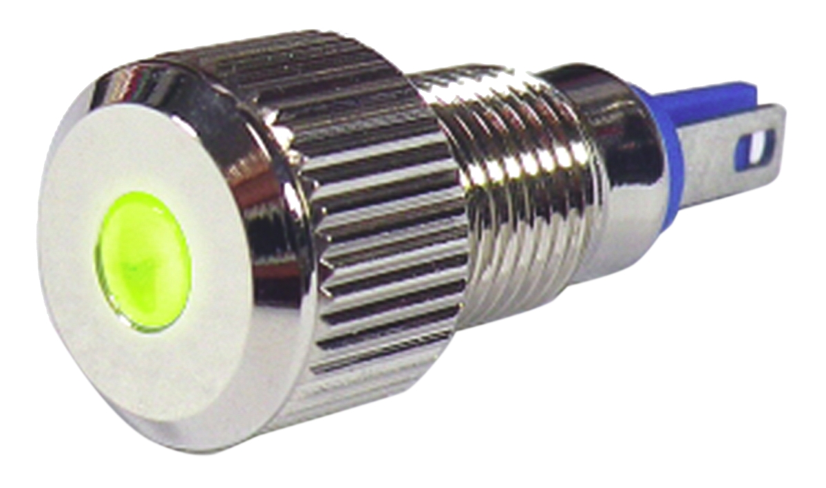 RS PRO Yellow Panel Mount Indicator, 24V, 8mm Mounting Hole Size, Lead Wires Termination, IP67
