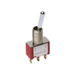 Littelfuse Toggle Switch, Panel Mount, On-(On), 4PDT, Through Hole Terminal, 28 or 120V