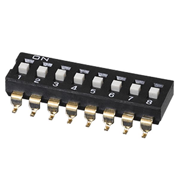 Same Sky 2 Way Surface Mount DIP Switch SPST, Flat Actuator
