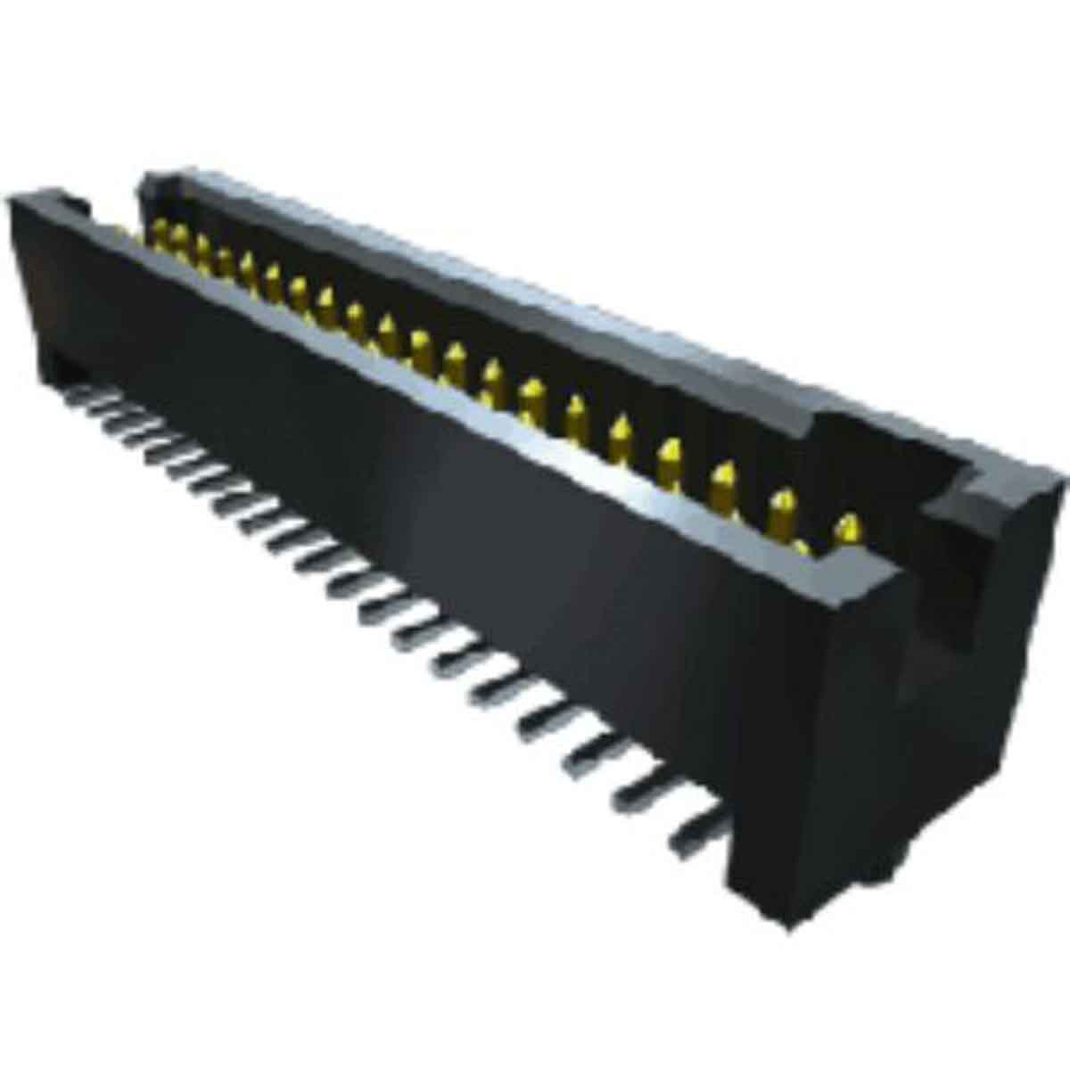 Samtec TFM Series Right Angle Through Hole PCB Header, 14 Contact(s), 1.27 mm Pitch, 2 Row, Shrouded