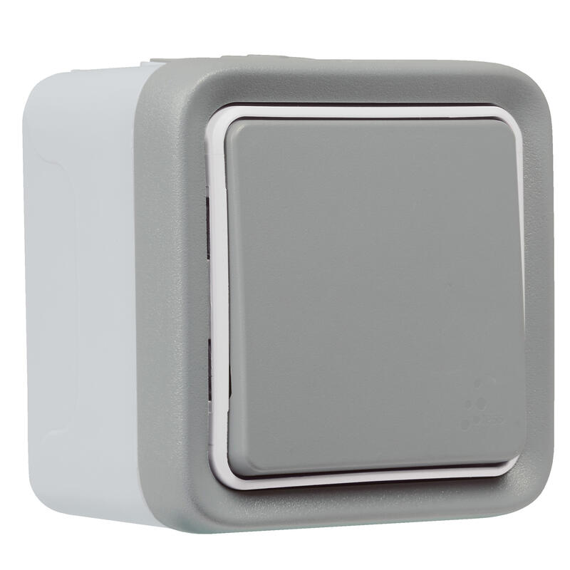 Legrand Grey Push Button Light Switch, 1 Way