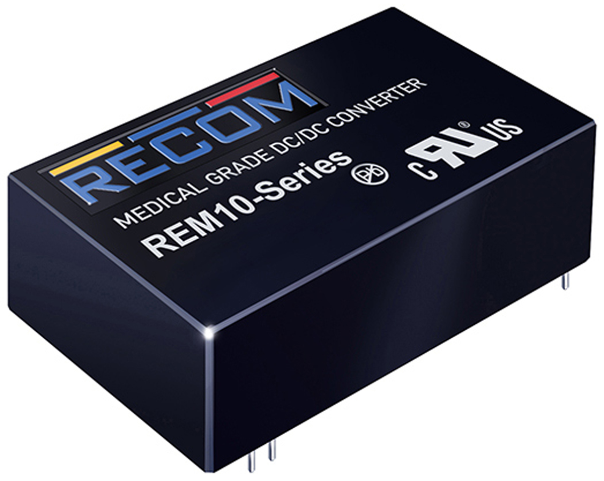 Recom REM10 DC-DC Converter, ±12V dc/ ±416mA Output, 5.5 → 9 V dc Input, 10W, Through Hole, +105°C Max Temp