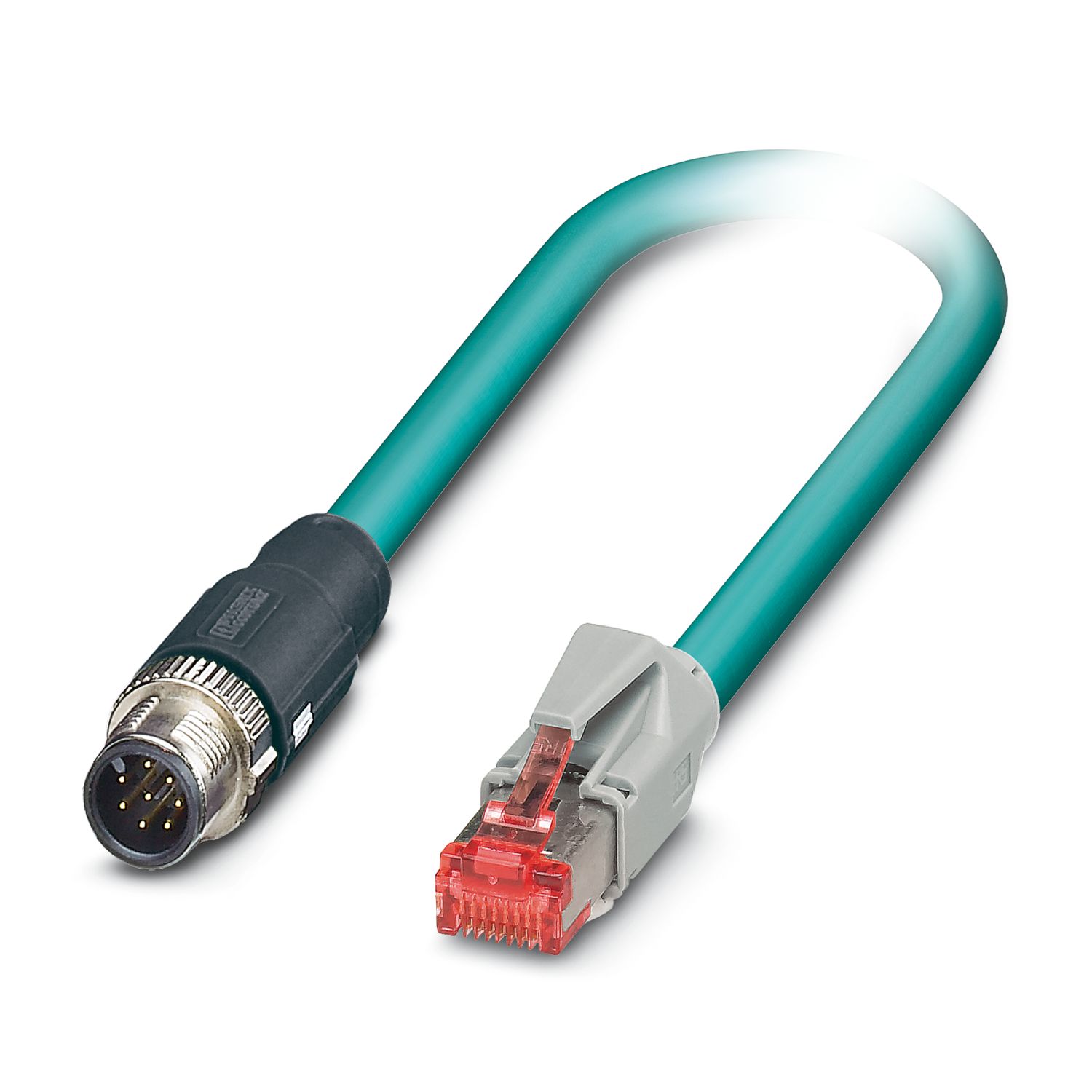 Phoenix ContactNBC-MS/ 3, 3m Cat5, Blue M12 to Male RJ45 Male, Shielded Shielded, Terminated Polyurethane Sheath