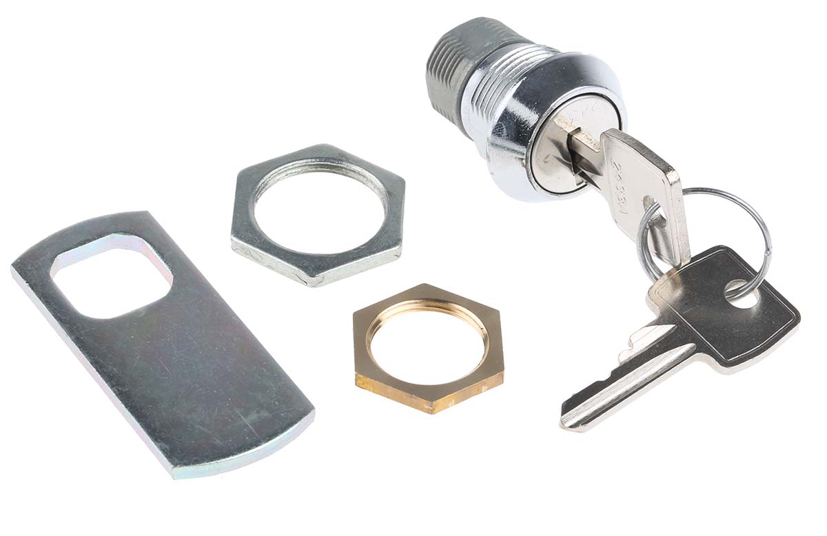 Euro-Locks a Lowe & Fletcher group Company Camlock, 13 mm Panel-to-Tongue 20.1 x 17.6 mm, Key Unlock