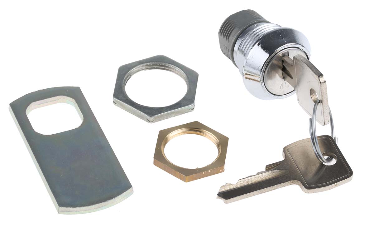 Euro-Locks a Lowe & Fletcher group Company Black Die Cast Zinc, Plastic Camlock, 13 mm Panel-to-Tongue 20.1 x 17.6 mm,
