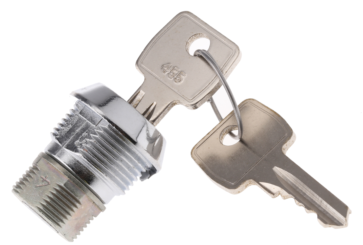 Euro-Locks a Lowe & Fletcher group Company Plastic, Die Cast Zinc Camlock, 13 mm Panel-to-Tongue 20.1 x 17.6 mm, Key
