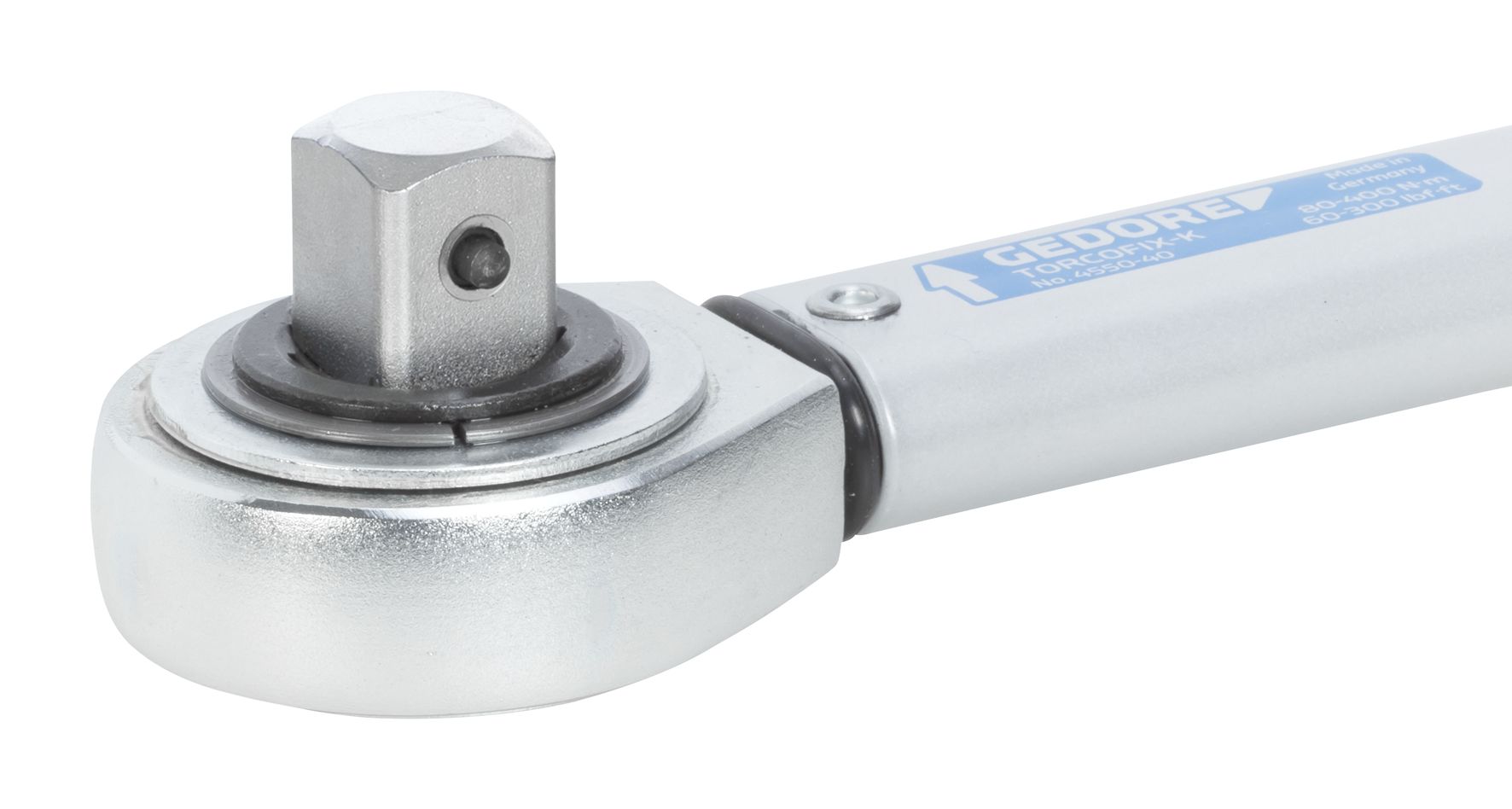 4550-40 Gedore TORCOFIX K Click Torque Wrench, 80 → 400Nm, 3/4 in Drive, Square Drive, 3/4in Insert