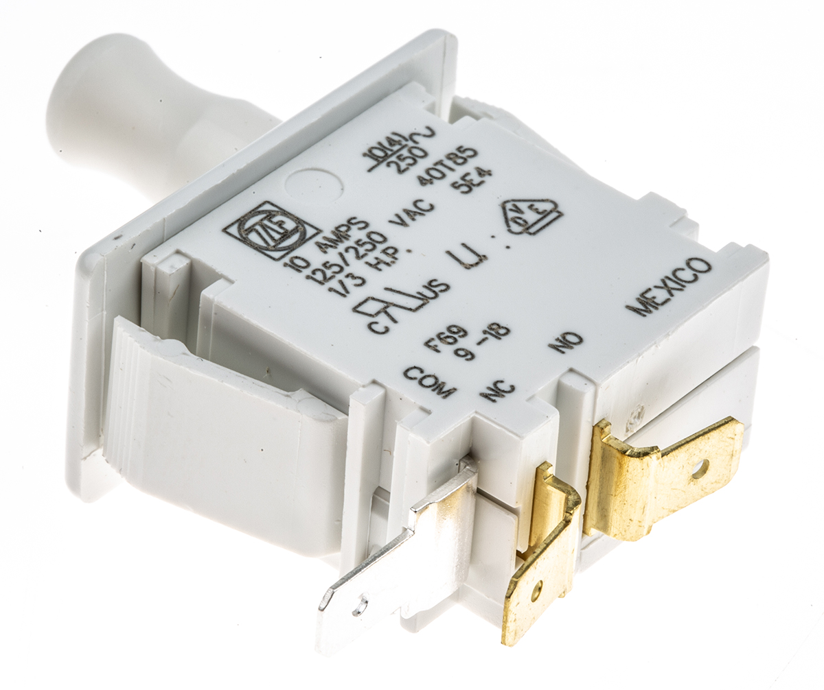 f69-65a ZF Plunger Micro Switch, Solder Terminal, 10A, SPDT