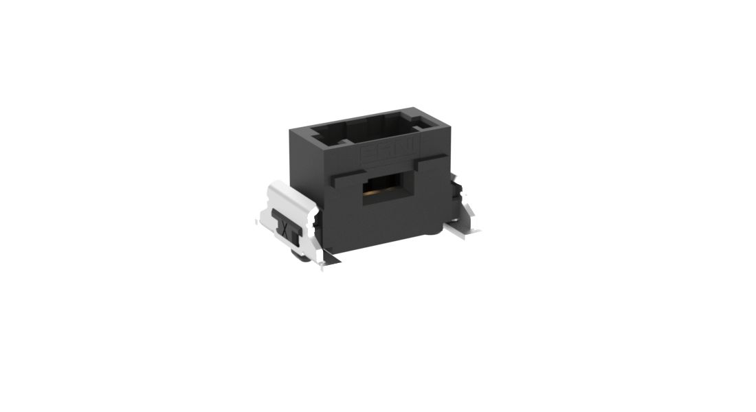 ERNI MiniBridge Series Vertical Surface PCB Header, 3 Contact(s), 1.27 mm Pitch, 1 Row, Shrouded