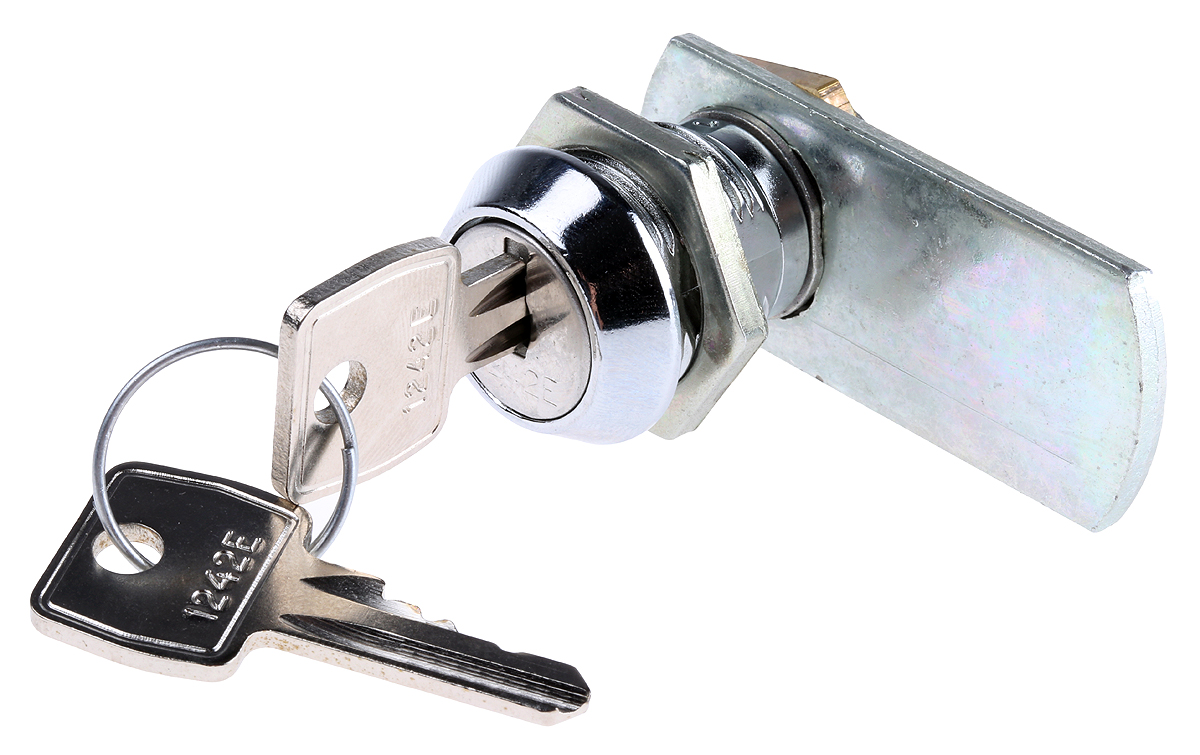 Euro-Locks a Lowe & Fletcher group Company Camlock, 19 mm Panel-to-Tongue 20.1 x 17.6 mm, Key Unlock