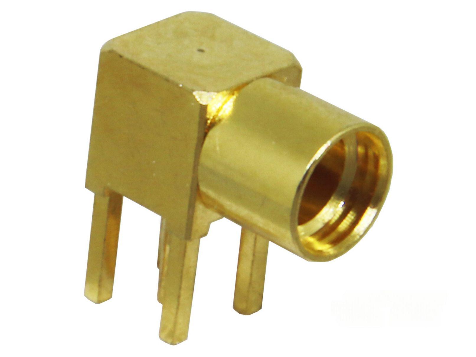 TE Connectivity, Jack PCB Mount MMCX Connector, Through Hole Termination, Right Angle Body