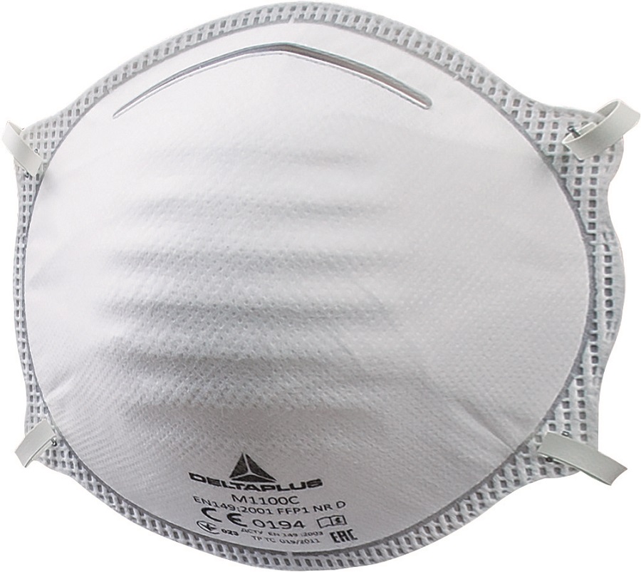 m3fp1 Delta Plus CONFORT Series Disposable Respirator, FFP1, Non-Valved, Moulded