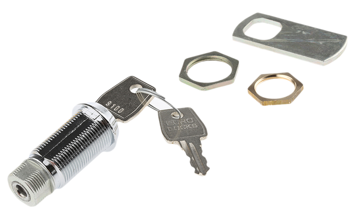 Euro-Locks a Lowe & Fletcher group Company Camlock, 32.7 mm Panel-to-Tongue 20.1 x 17.6 mm, Key Unlock