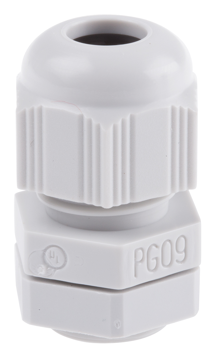 SIB SIB-TEC Series Grey Polyamide 6 Cable Gland, PG9 Thread, 2.5 mm min., 8 mm max., IP68
