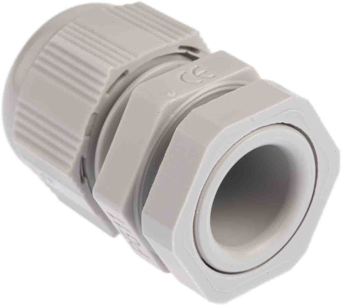 f7001100r SIB SIB-TEC Series Grey Polyamide 6 Cable Gland, PG11 Thread, 3.5 mm min., 10 mm max., IP68