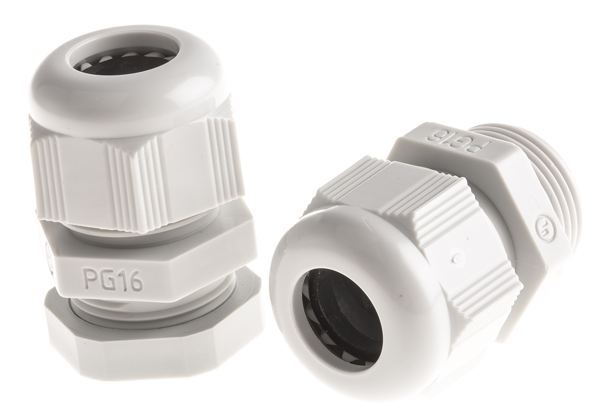 SIB SIB-TEC Series Grey Polyamide 6 Cable Gland, PG16 Thread, 7 mm min., 14 mm max., IP68
