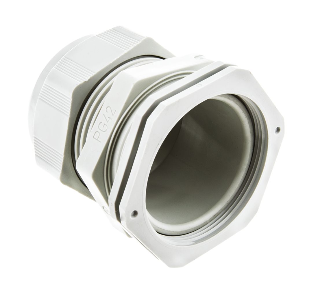 SIB SIB-TEC Series Grey Polyamide 6 Cable Gland, PG42 Thread, 24 mm min., 38.5 mm max., IP68