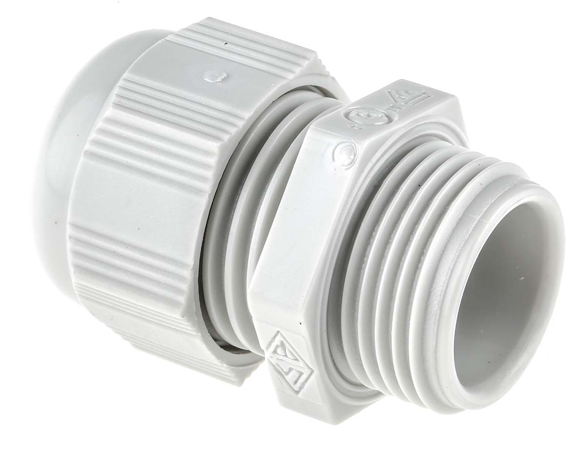 f7022050r SIB SIB-TEC Series Grey Polyamide 6 Cable Gland, M20 Thread, 5 mm min., 12 mm max., IP68