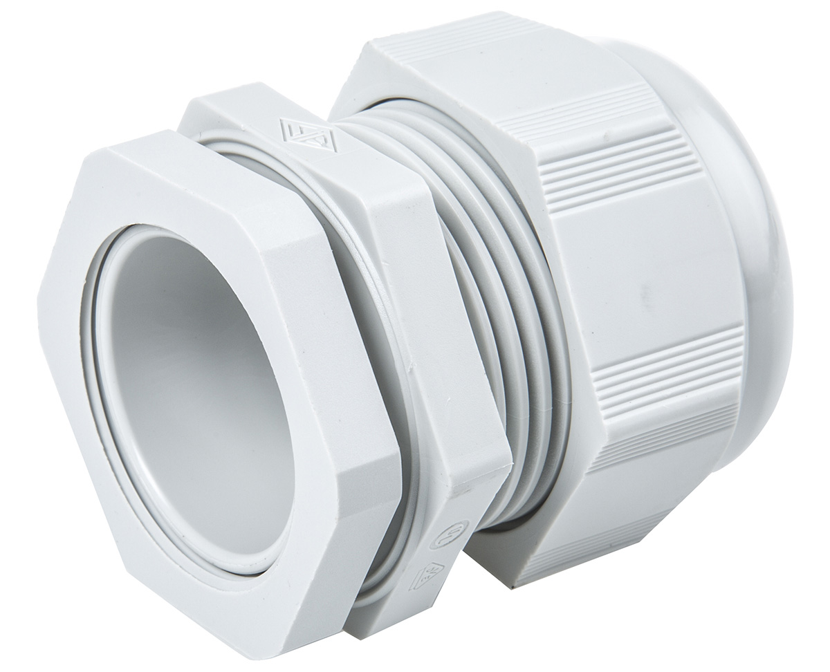 f7024000r SIB SIB-TEC Series Grey Polyamide 6 Cable Gland, M40 Thread, 18 mm min., 32 mm max., IP68