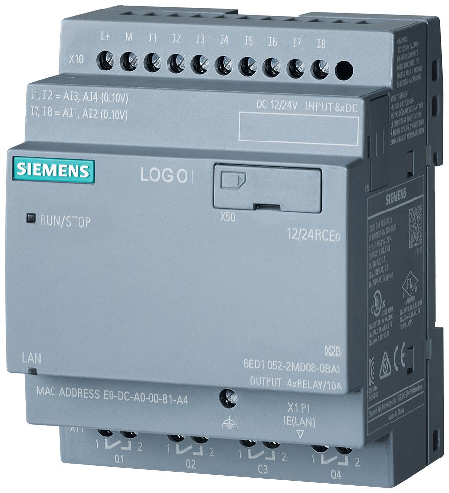 Siemens SIPLUS LOGO Series Logic Module for Use with SIPLUS LOGO, Relay Output, 8-Input, Analog, Digital Input