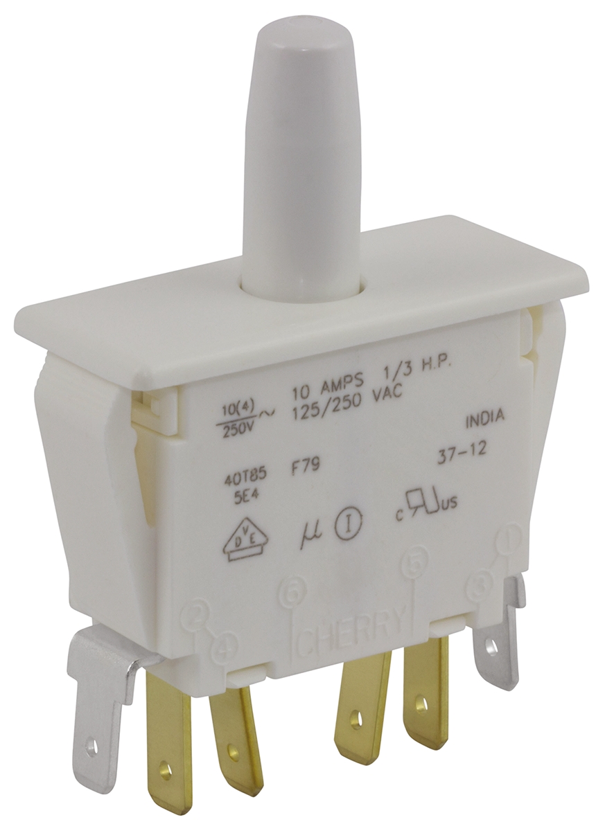 ZF Door Micro Switch, DPDT Button 10 A, -40 °C, 85 °C