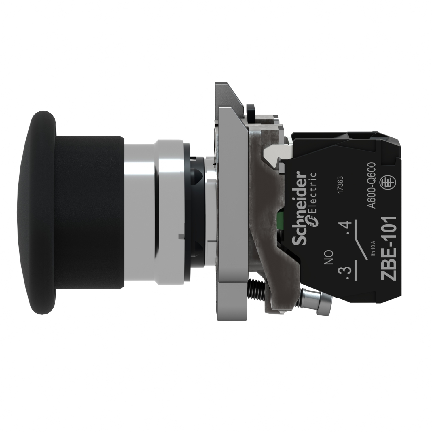 xb4bc21 Schneider Electric Harmony XB4 Black Push Button NO Spring Return