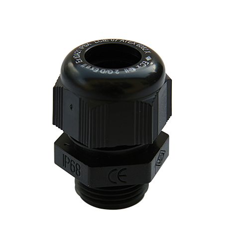 SIB SIB-TEC Series Black Polyamide Cable Gland, M40 Thread, 22 mm min., 32 mm max., IP68